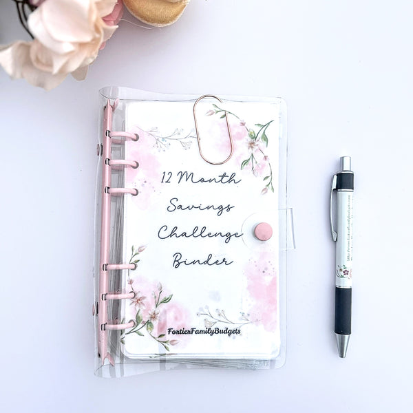12 Month Savings Challenge Binder - Achieve Financial Goals