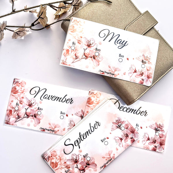 12-Month Cash Envelope Savings Challenge Inserts