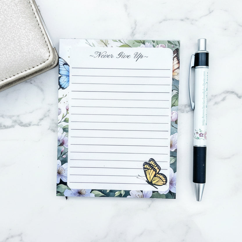 Butterfly Notepad | Cute Aesthetic Stationery for Notes