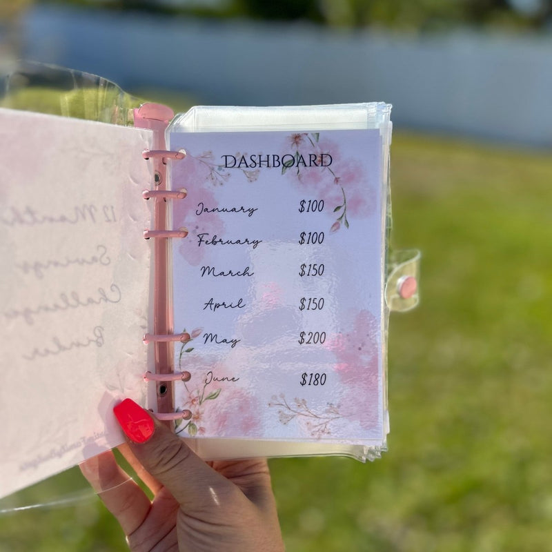 12 Month Savings Challenge Binder - Achieve Financial Goals - Fortier Family Budgets