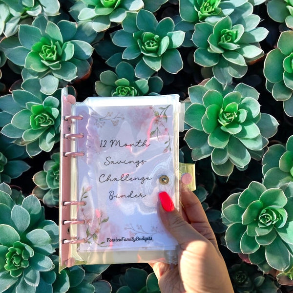 12 Month Savings Challenge Binder - Achieve Financial Goals