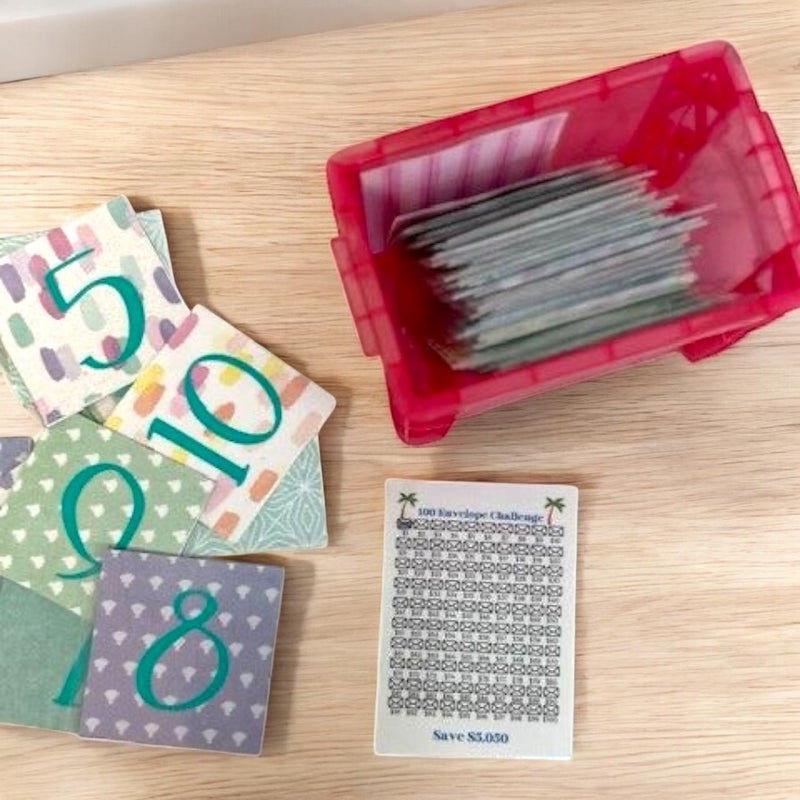 100 Envelope Savings Challenge Box