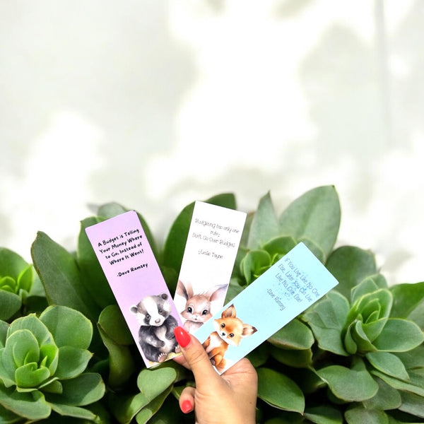 Cute Bookmarks Woodland Animal Theme for Stylish Money Management