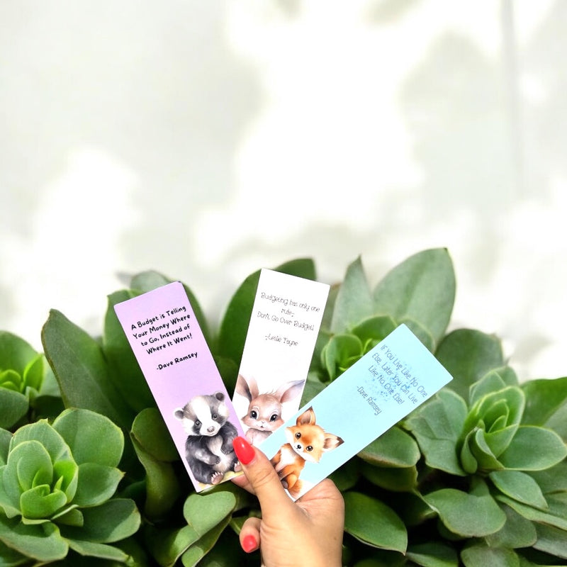 Cute Bookmarks Woodland Animal Theme for Stylish Money Management