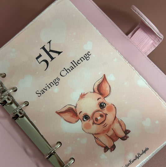 5K Piggy Bank Savings Challenge Binder