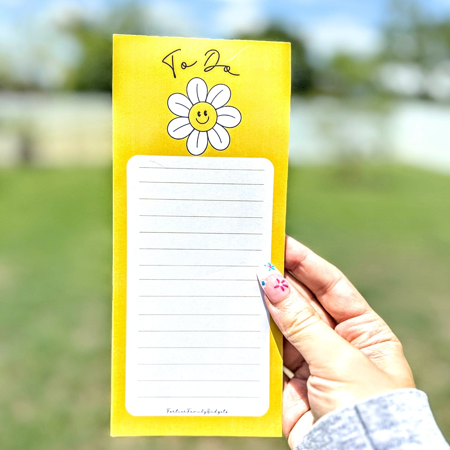 Daisy Sunshine Flower To-Do Notepad- Cute Stationery for Everyday Tasks