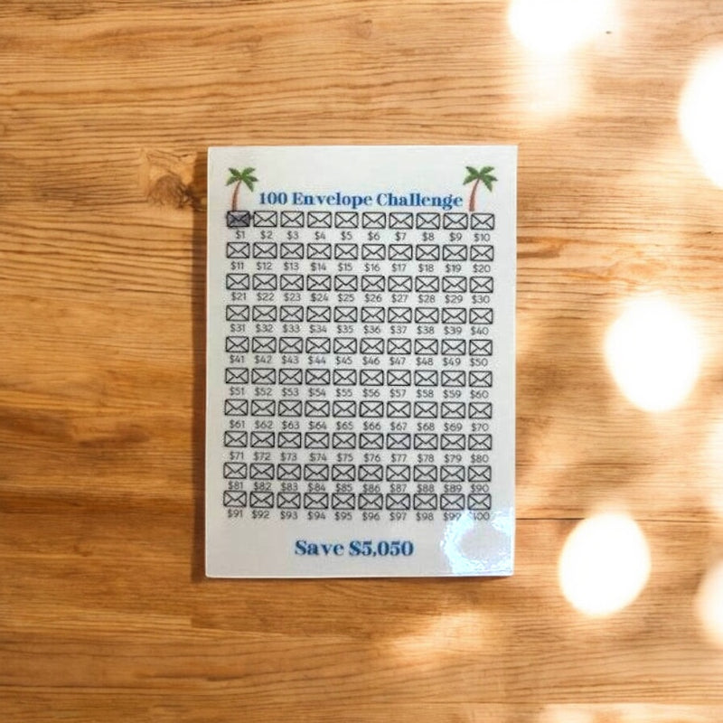 100 Envelope Savings Challenge Box