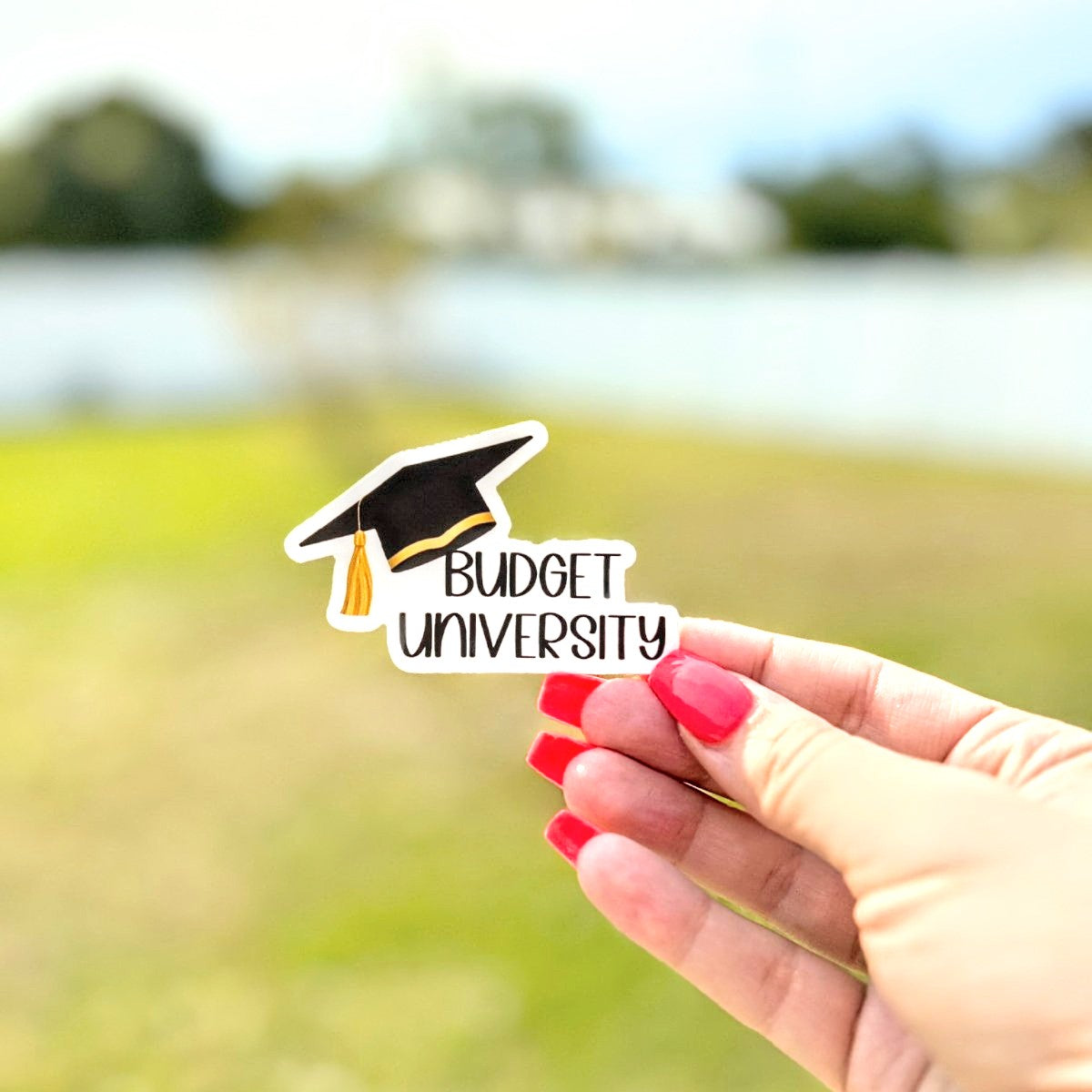 Budget University Sticker – Cute Waterproof Vinyl for College Journals & Planners