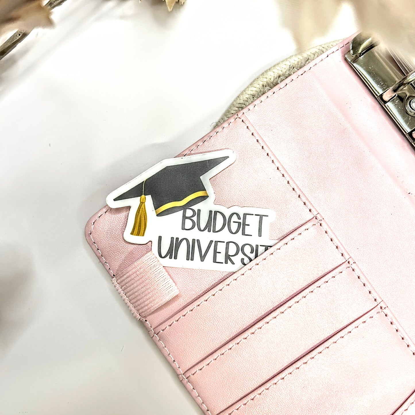 Budget University Sticker – Cute Waterproof Vinyl for College Journals & Planners