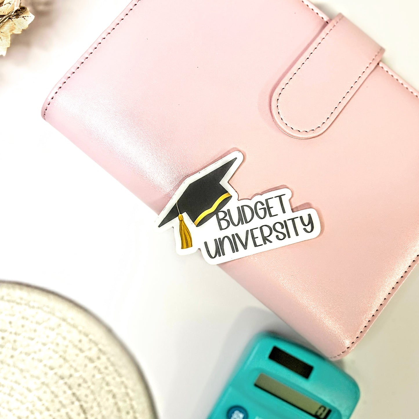 Budget University Sticker – Cute Waterproof Vinyl for College Journals & Planners