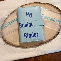 Custom and personalized business planner for your budget with tailored sections, labeled cash envelopes, designed to help entrepreneurs and small business owners manage finances efficiently and professionally.