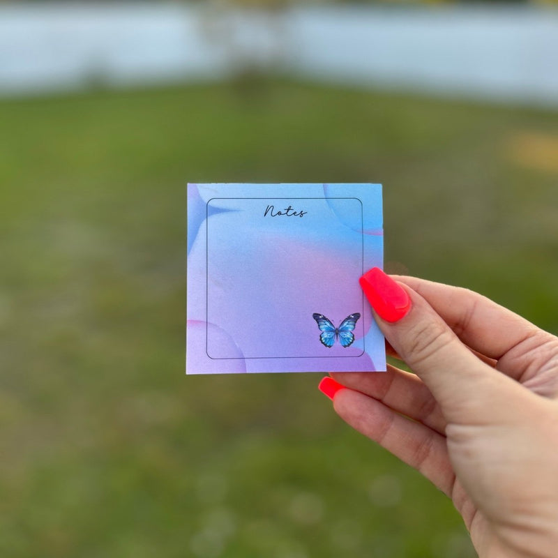 Butterfly Sticky Notes - Whimsical & Aesthetic Sticky Notes - Fortier Family Budgets