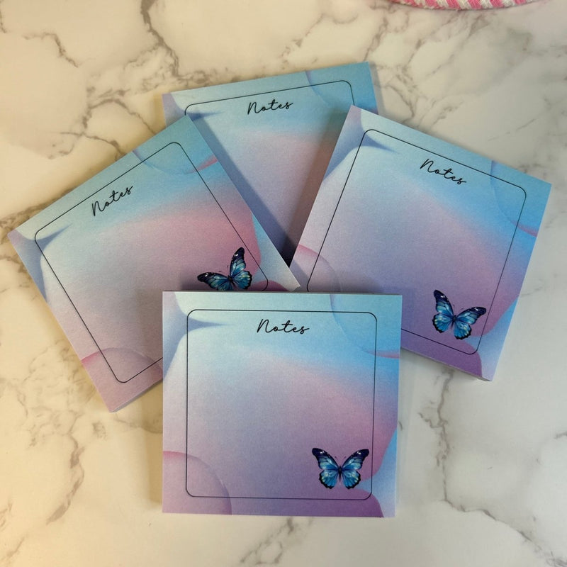 Butterfly Sticky Notes - Whimsical & Aesthetic Sticky Notes - Fortier Family Budgets