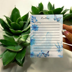 Whimsical Blue Butterfly Inspire Creativity 4.25" x 5.25"