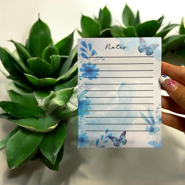 Whimsical Blue Butterfly Inspire Creativity 4.25" x 5.25"