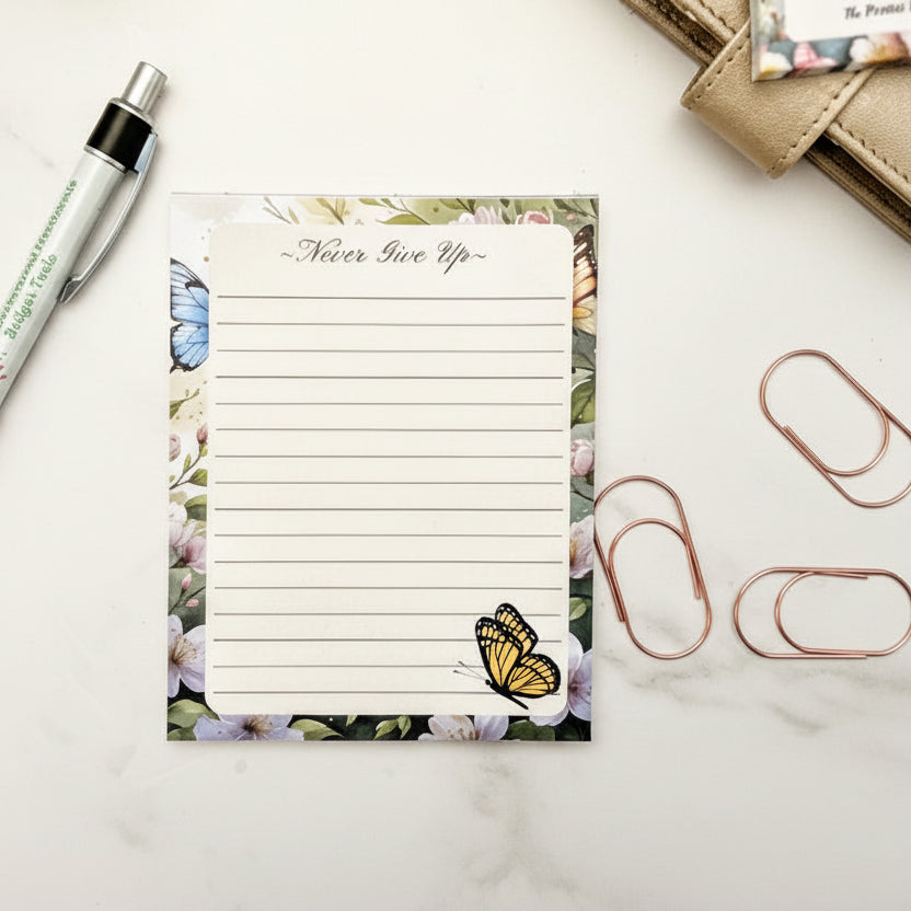 Butterfly Notepad | Cute Aesthetic Stationery for Notes