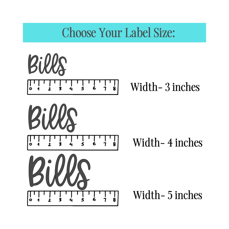 Cash Envelopes Vinyl Decal Custom Labels for Budget Binder - Fortier Family Budgets