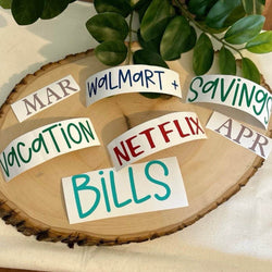 Cash Envelopes Vinyl Decal Custom Labels for Budget Binder - Fortier Family Budgets