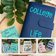 With this student book, personalized and custom college budget binder featuring a tailored cover design, labeled cash envelopes, and ideal for students to organize finances and track expenses while in college.