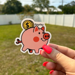 Custom Sticker: Piggybank Payday Sticker for Planners - Fortier Family Budgets