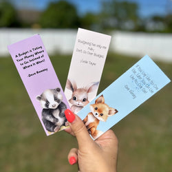 Cute Bookmarks Woodland Animal Theme for Stylish Money Management - Fortier Family Budgets