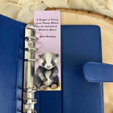 Cute Bookmarks Woodland Animal Theme for Stylish Money Management - Fortier Family Budgets