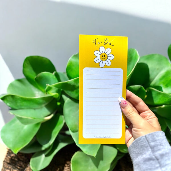 Daisy Sunshine Flower To-Do Notepad