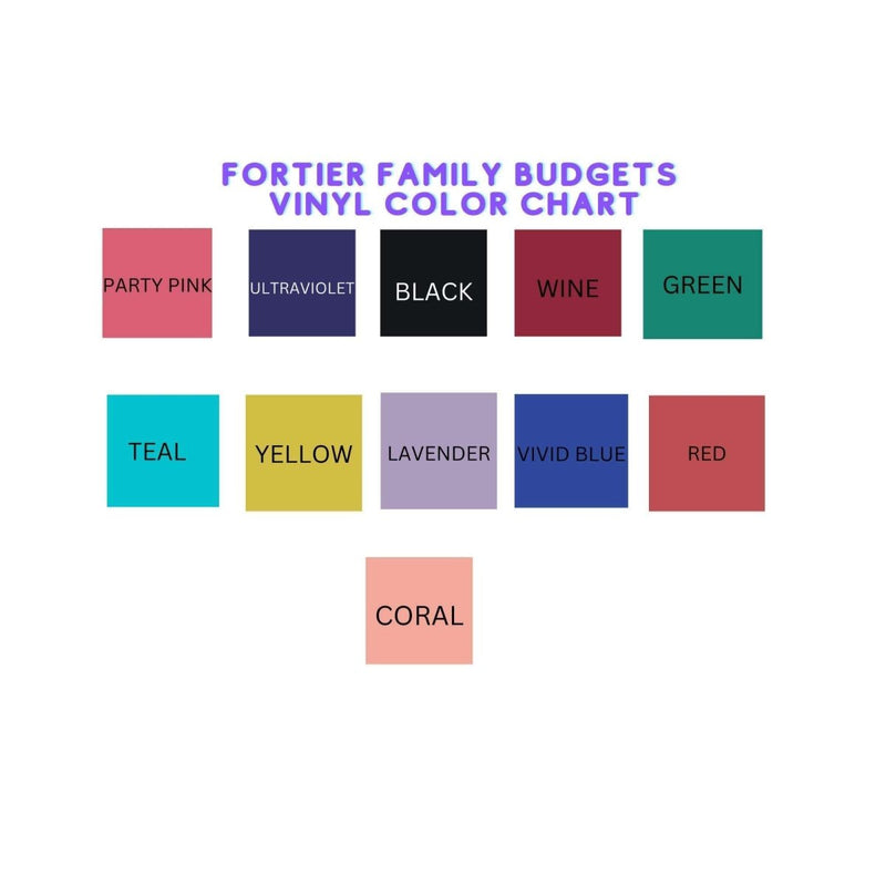 Cash Envelopes Vinyl Decal Custom Labels for Budget Binder