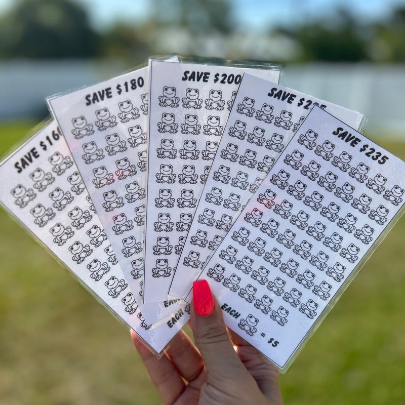 Jump Like A Froggy Savings Tracker Challenge Bundle - Fortier Family Budgets