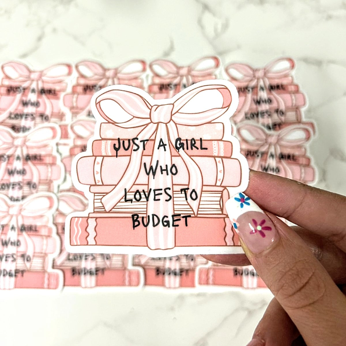 Just A Girl Who Loves To Budget Vinyl Sticker