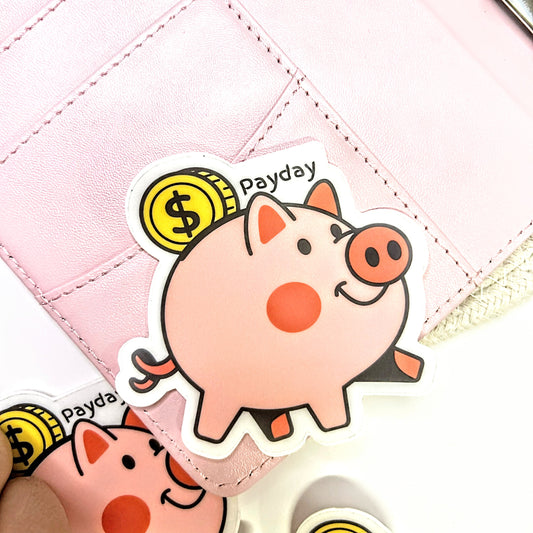Piggybank Payday Sticker – Cute Planner & Budget Binder Sticker