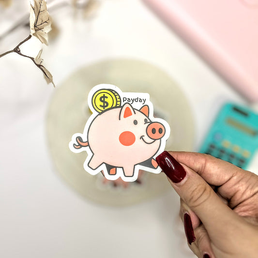 Piggybank Payday Sticker – Cute Planner & Budget Binder Sticker