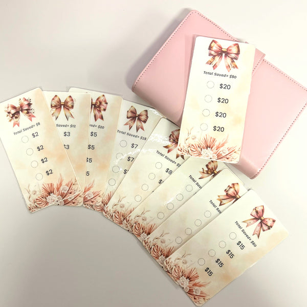 Pink Bows Savings Challenge Set – Cute & Motivating Way to Save Money