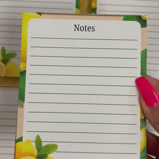 video of lemon notepads