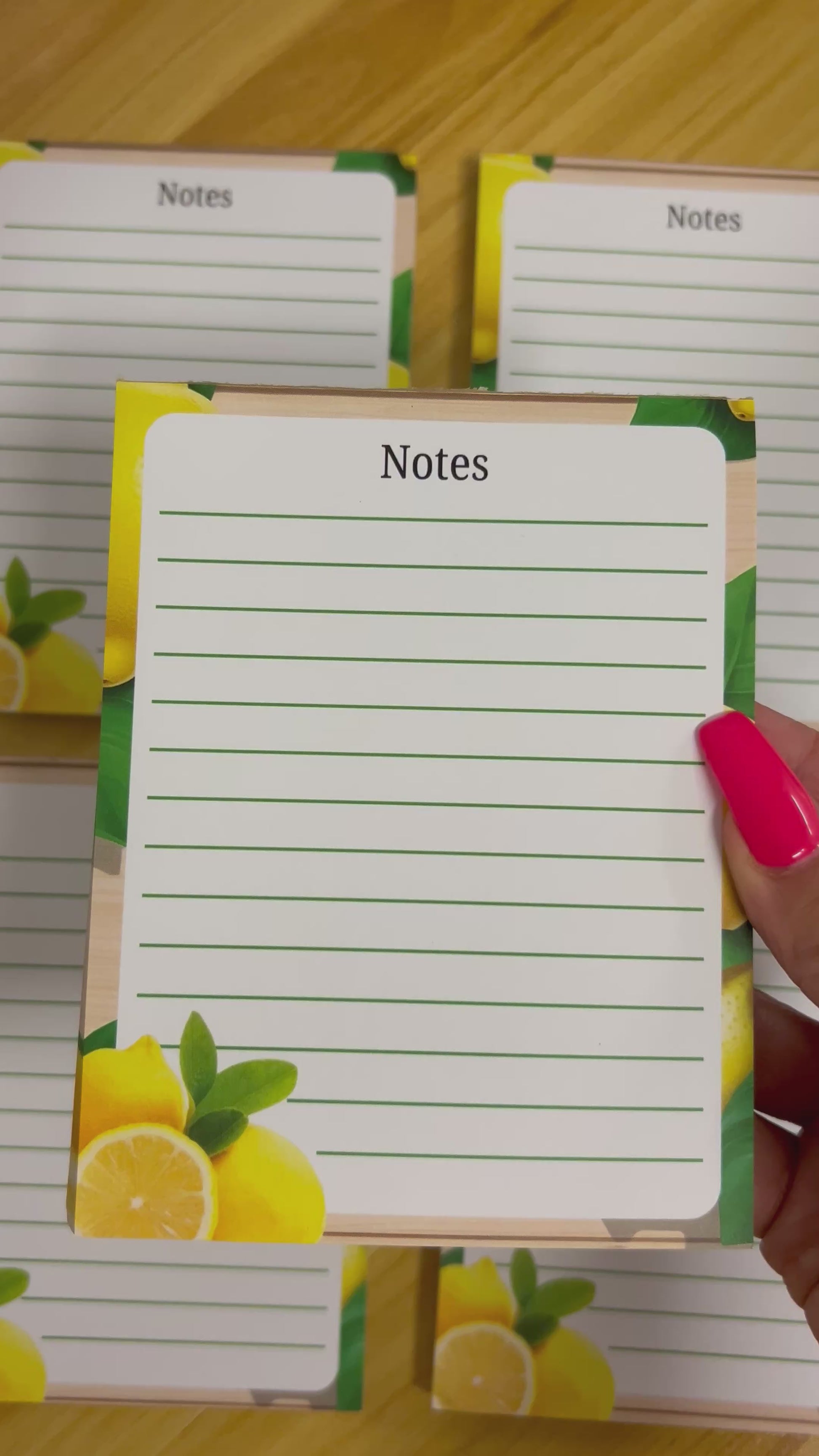 video of lemon notepads