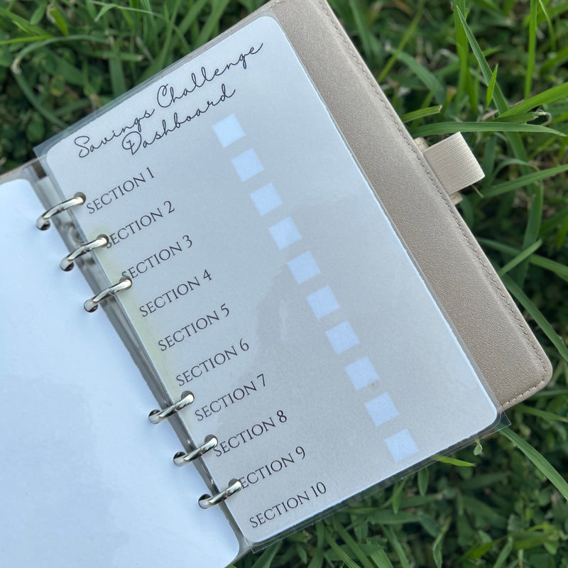Planner with sections on grass