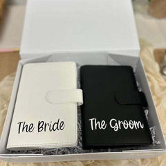 Elegant Couple Gift for Bride and Groom Gift Budget Set featuring a personalized budget binder, and labeled cash envelopes, ideal for couples planning their wedding and managing expenses together.