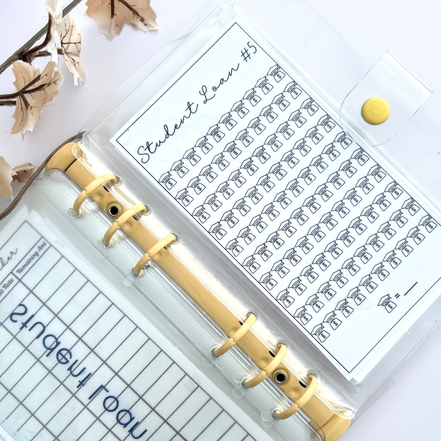 Student Loan Savings Challenge Binder | Debt Payoff Tracker & Budget Organizer