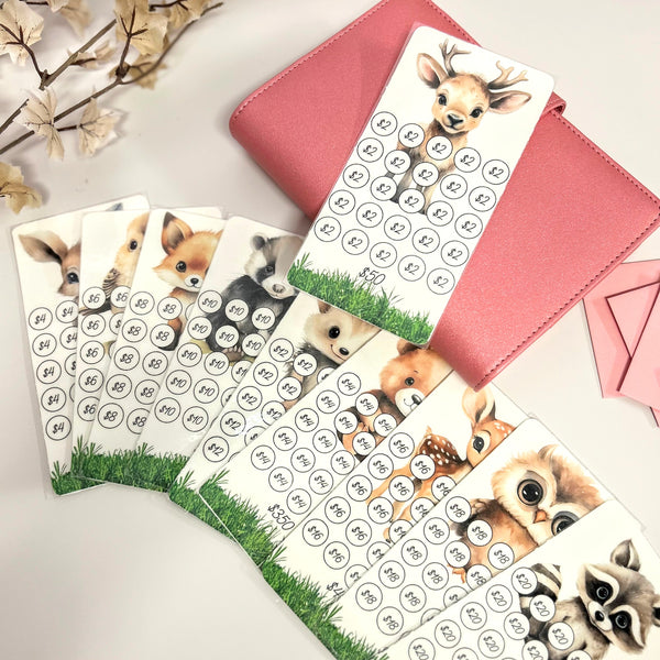 Woodland Animal Savings Trackers Set – Cute Forest-Themed Budget Helpers